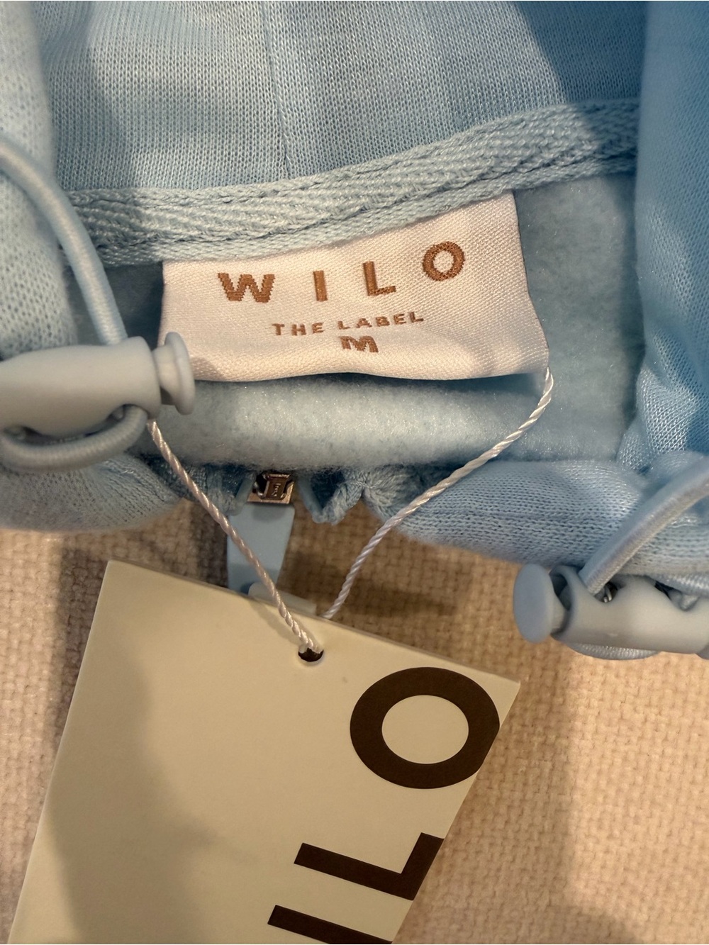 WILO Women's Light Blue Zip Hoodie - Picture 3 of 3
